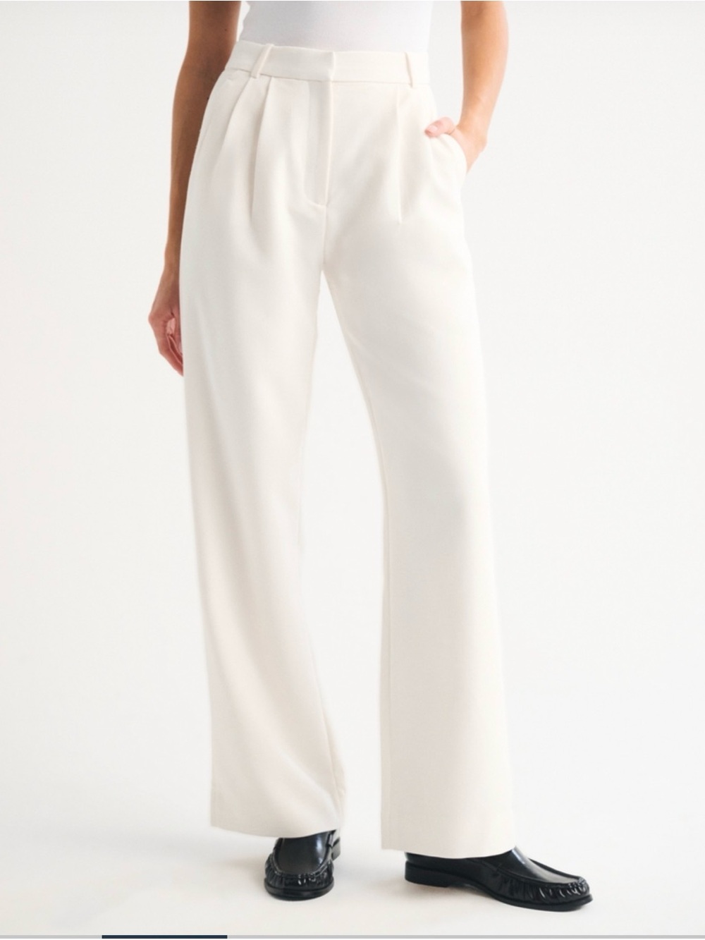 Abercrombie Sloane Tailored Wide Leg Pants, 25L
